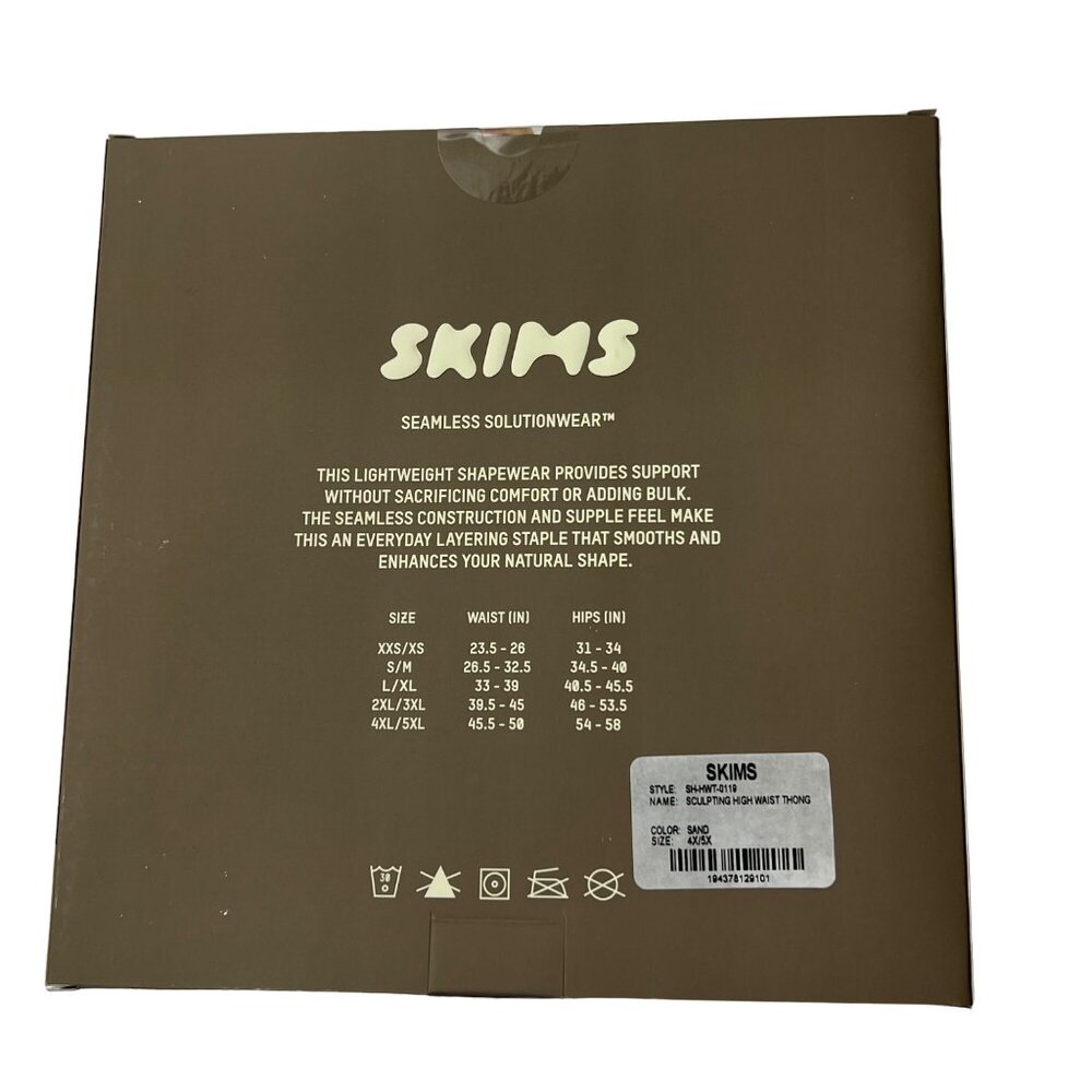 SKIMS Sculpting High‎ Waist Thong Shapewear Sand 4XL/5XL - Picture 2 of 9